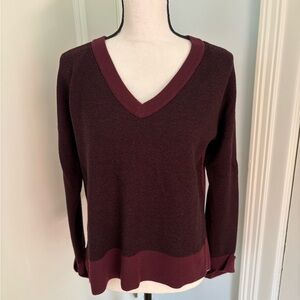 Rag & Bone Deep burgundy v-neck sweater